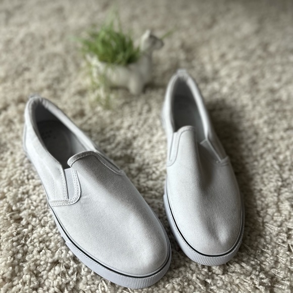a new day Shoes - A New Day slip on Vans like white easygoing casual street sneaker womens…
